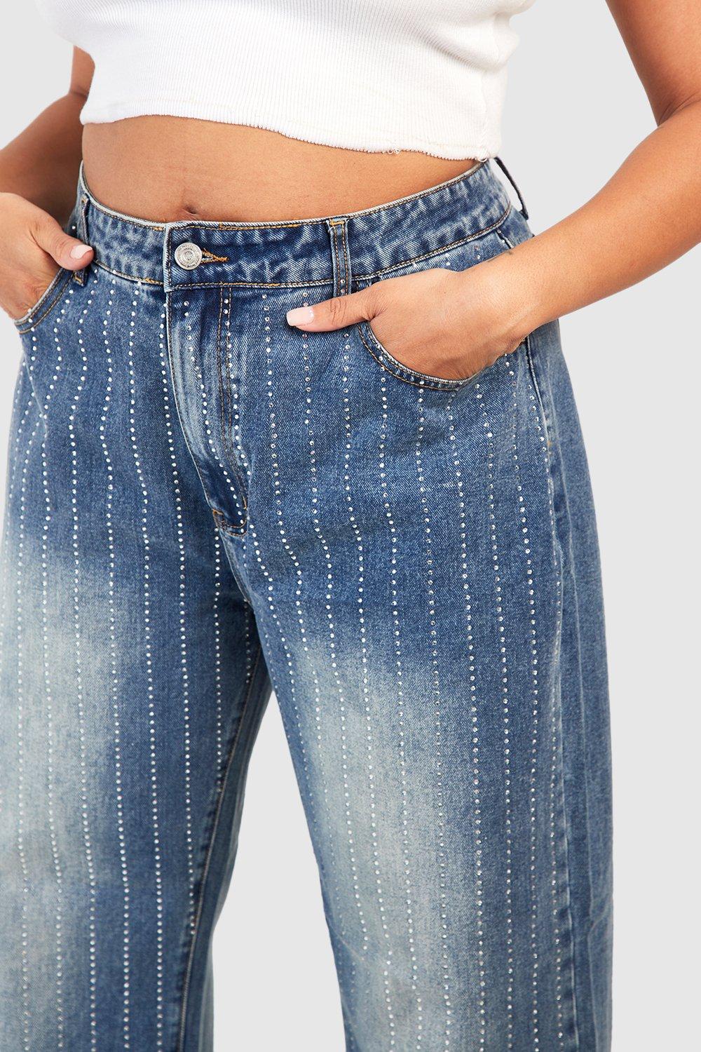 Pinstripe mom sale jeans